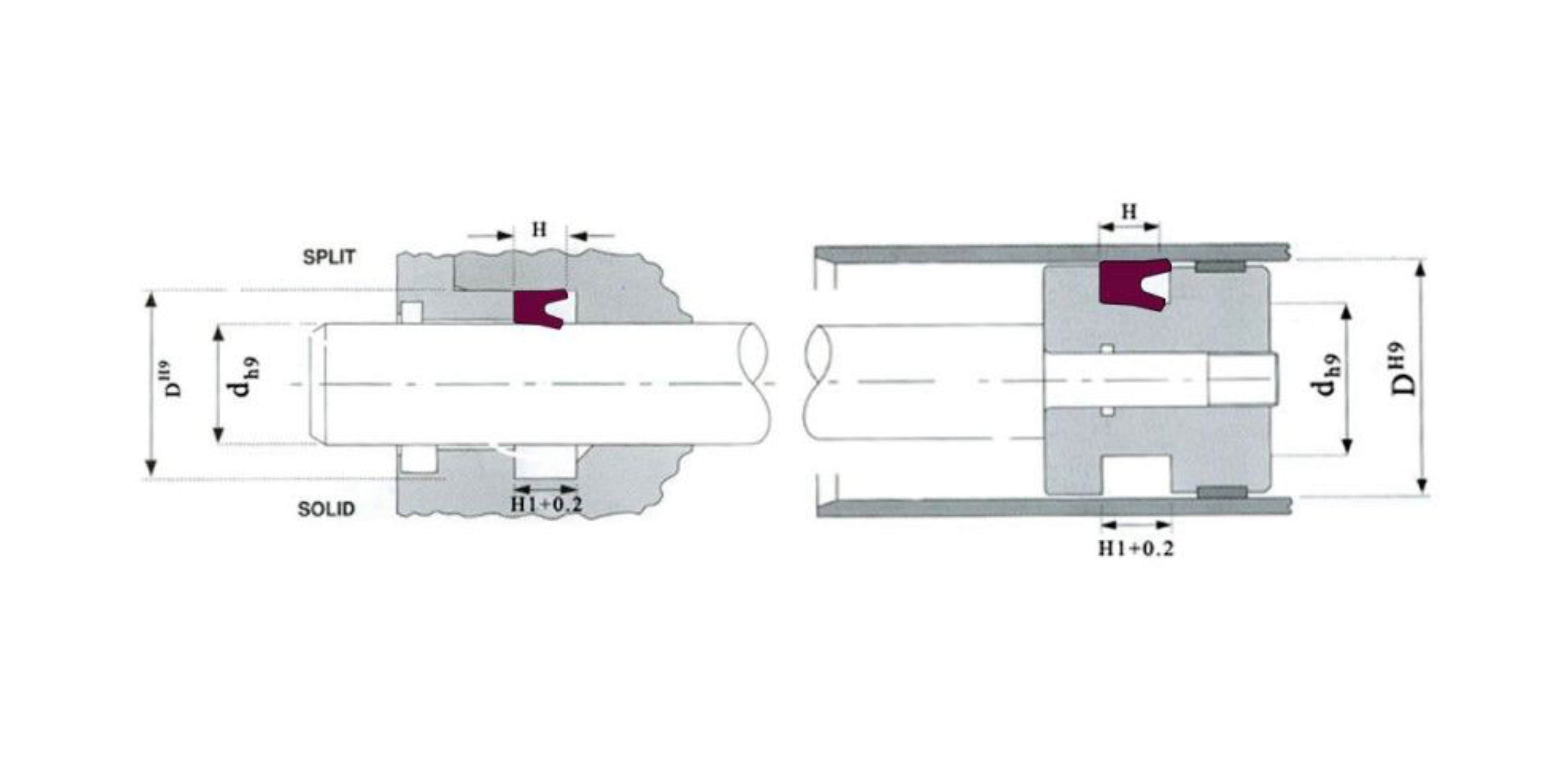 Standard Seals / Single Acting/ ROD Seals